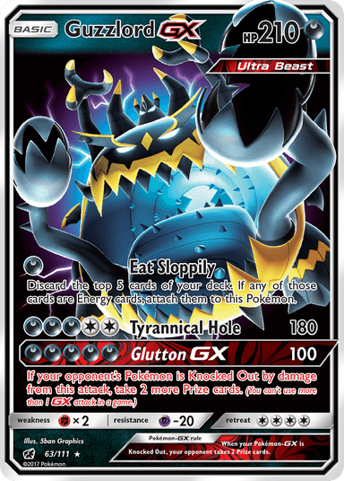 Carta Guzzlord-GX 63/111 do set Crimson Invasion — Pokémon TCG | Bynx