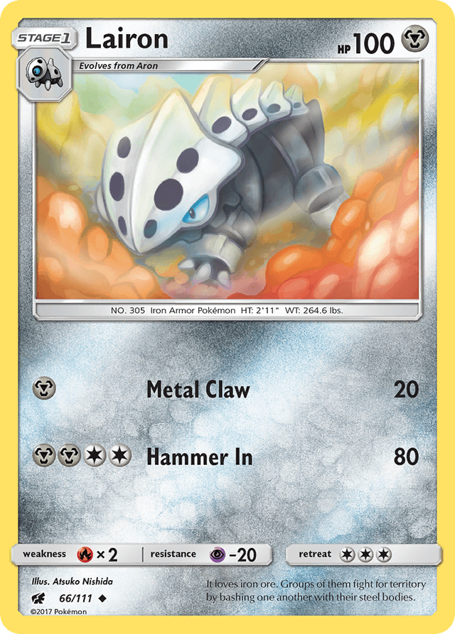 Carta Lairon 66/111 do set Crimson Invasion — Pokémon TCG | Bynx