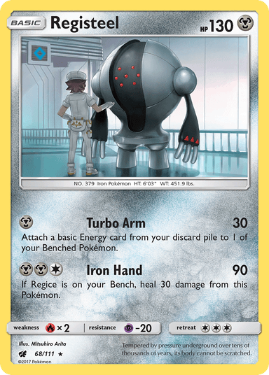 Carta Registeel 68/111 do set Crimson Invasion — Pokémon TCG | Bynx