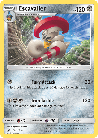 Carta Escavalier 69/111 do set Crimson Invasion — Pokémon TCG | Bynx