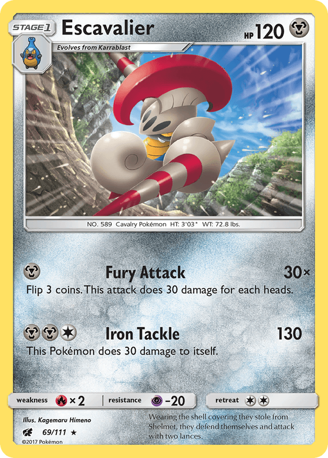 Carta Escavalier 69/111 do set Crimson Invasion — Pokémon TCG | Bynx