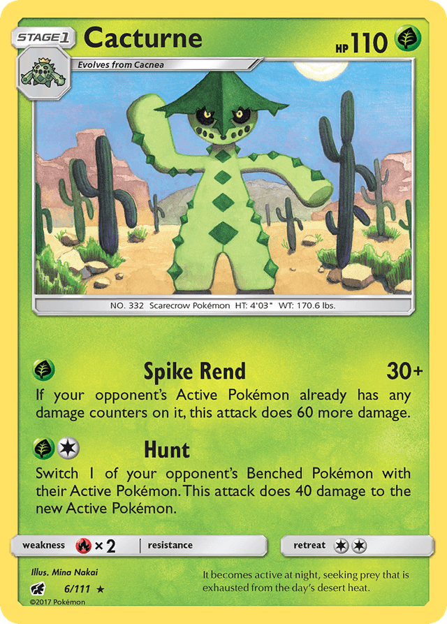 Carta Cacturne 6/111 do set Crimson Invasion — Pokémon TCG | Bynx