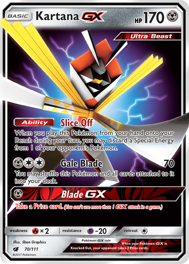 Carta Kartana-GX 70/111 do set Crimson Invasion — Pokémon TCG | Bynx