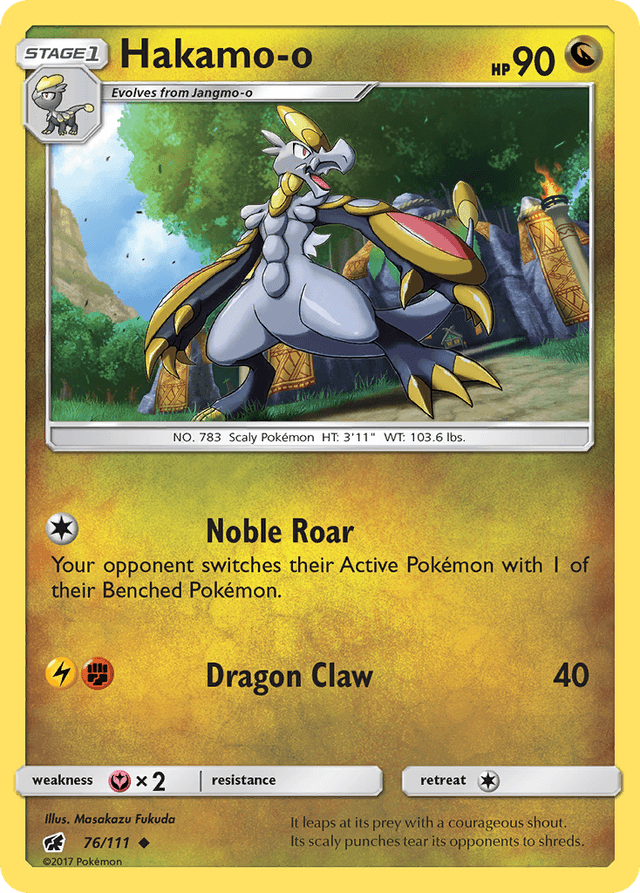 Carta Hakamo-o 76/111 do set Crimson Invasion — Pokémon TCG | Bynx