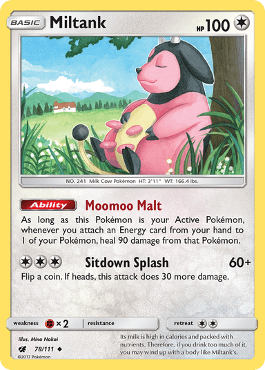 Carta Miltank 78/111 do set Crimson Invasion — Pokémon TCG | Bynx