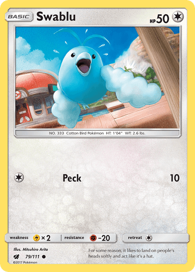 Carta Swablu 79/111 do set Crimson Invasion — Pokémon TCG | Bynx