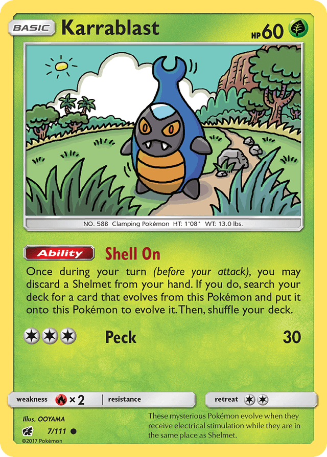 Carta Karrablast 7/111 do set Crimson Invasion — Pokémon TCG | Bynx