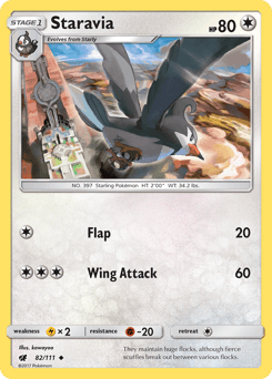 Staravia 082/111 — Crimson Invasion