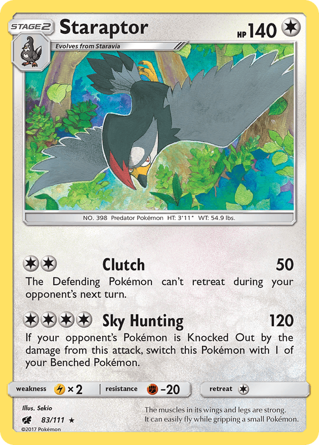 Carta Staraptor 83/111 do set Crimson Invasion — Pokémon TCG | Bynx