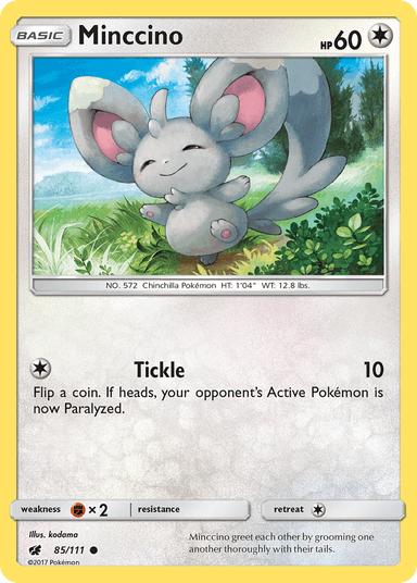 Carta Minccino 85/111 do set Crimson Invasion — Pokémon TCG | Bynx