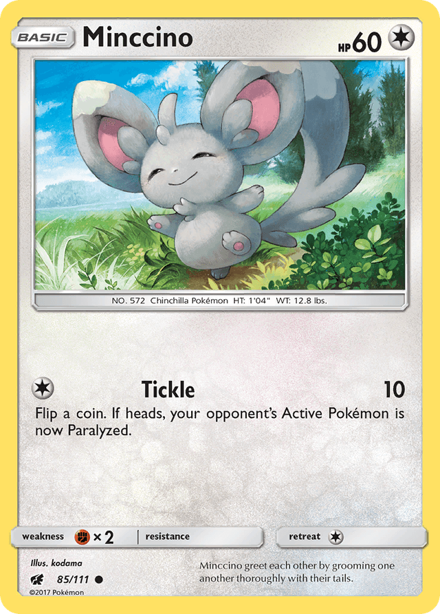 Carta Minccino 85/111 do set Crimson Invasion — Pokémon TCG | Bynx