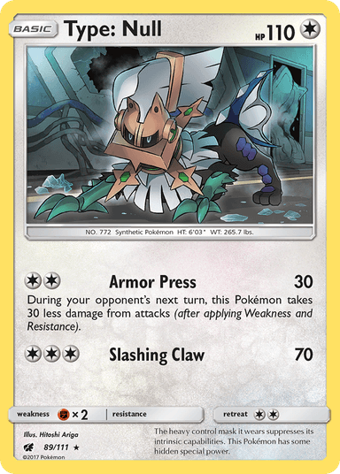 Carta Type: Null 89/111 do set Crimson Invasion — Pokémon TCG | Bynx