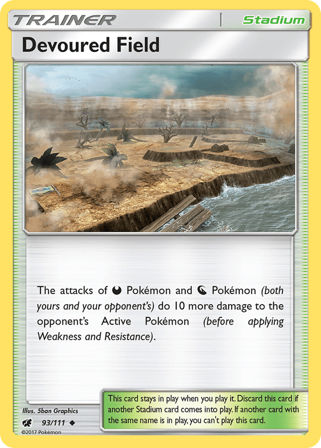 Carta Devoured Field 93/111 do set Crimson Invasion — Pokémon TCG | Bynx