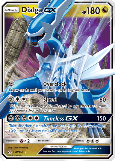 Carta Dialga-GX 100/156 do set Ultra Prism — Pokémon TCG | Bynx