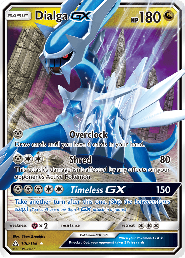 Carta Dialga-GX 100/156 do set Ultra Prism — Pokémon TCG | Bynx