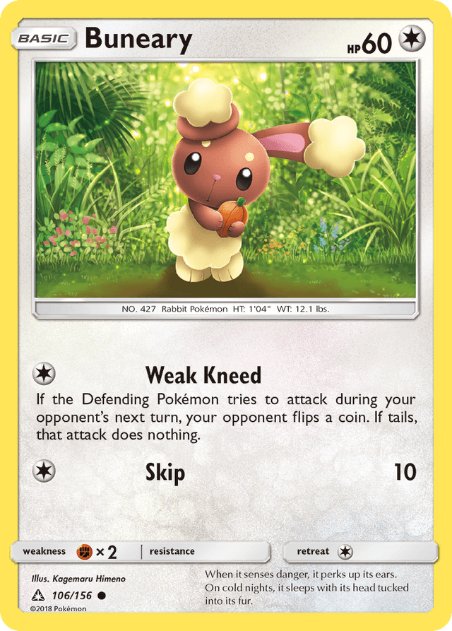 Carta Buneary 106/156 do set Ultra Prism — Pokémon TCG | Bynx