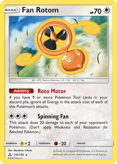 Carta Fan Rotom 110/156 do set Ultra Prism — Pokémon TCG | Bynx