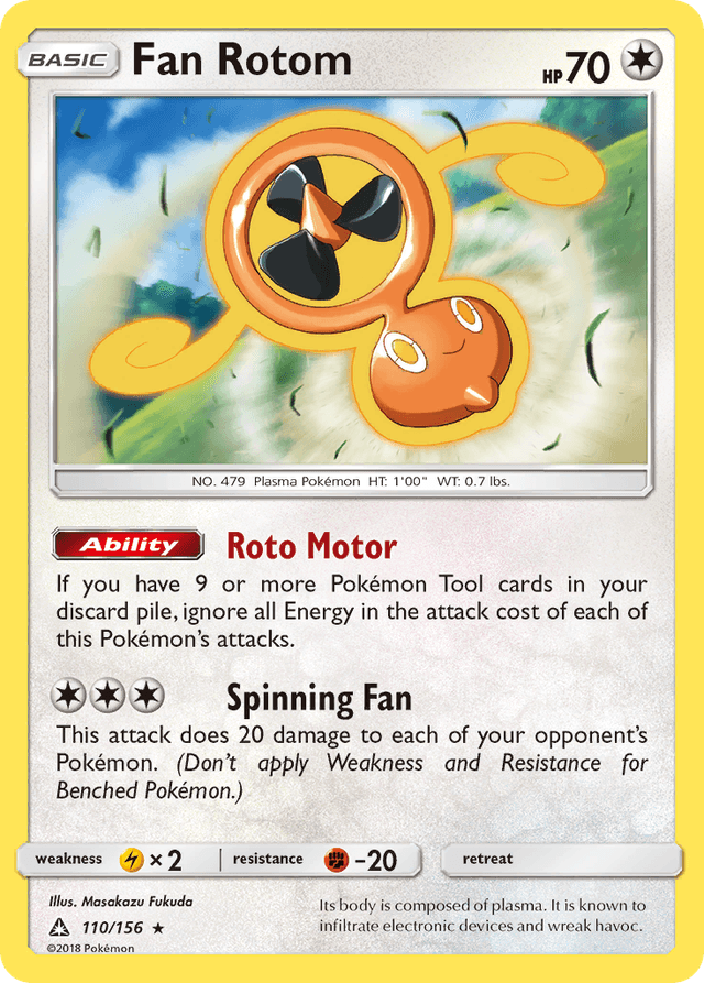 Carta Fan Rotom 110/156 do set Ultra Prism — Pokémon TCG | Bynx