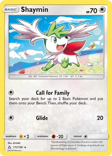 Carta Shaymin 111/156 do set Ultra Prism — Pokémon TCG | Bynx