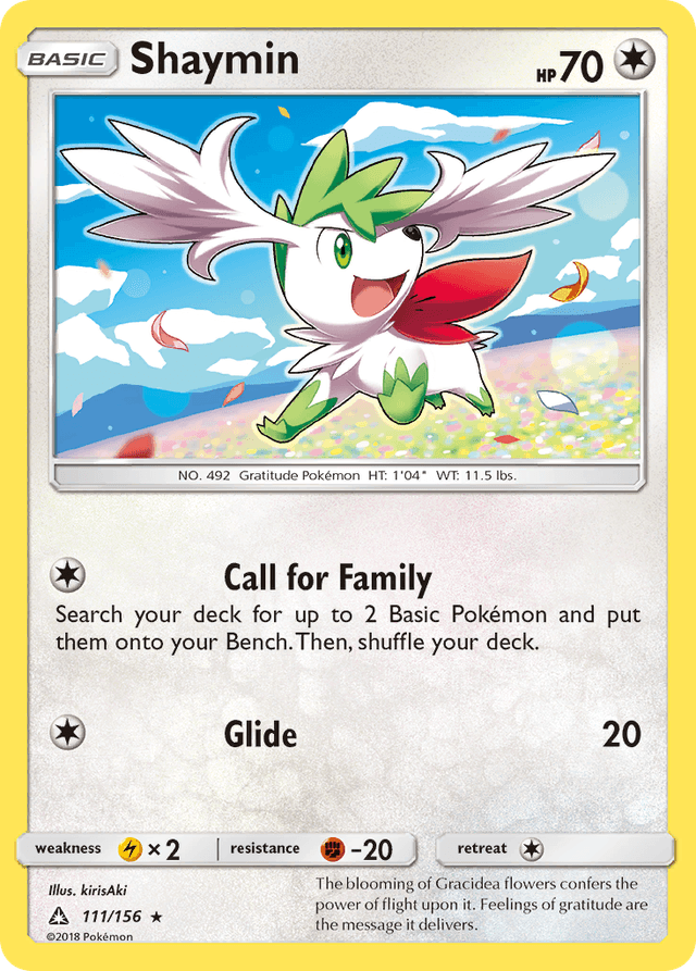 Carta Shaymin 111/156 do set Ultra Prism — Pokémon TCG | Bynx
