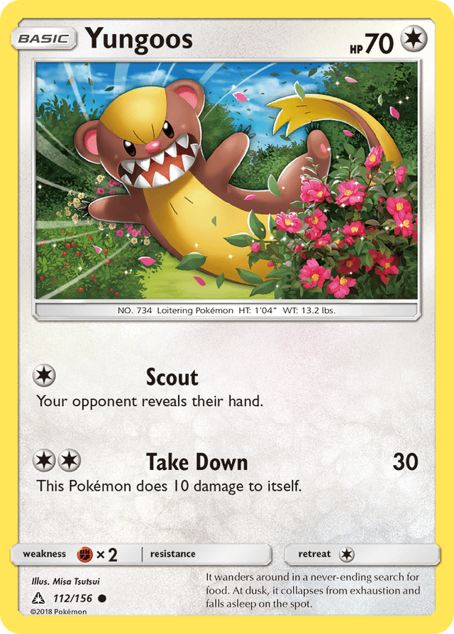 Carta Yungoos 112/156 do set Ultra Prism — Pokémon TCG | Bynx