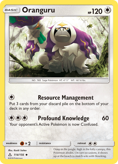 Carta Oranguru 114/156 do set Ultra Prism — Pokémon TCG | Bynx