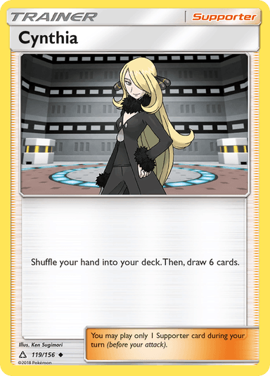 Carta Cynthia 119/156 do set Ultra Prism — Pokémon TCG | Bynx