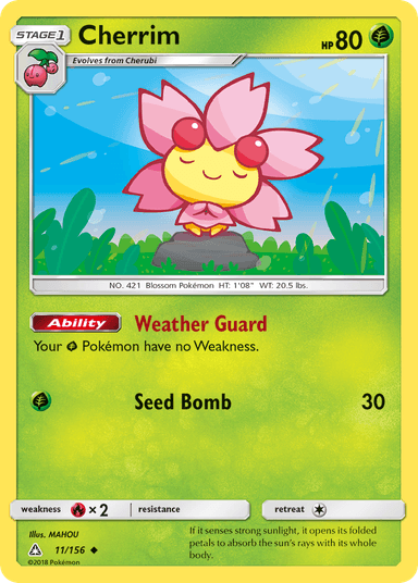 Carta Cherrim 11/156 do set Ultra Prism — Pokémon TCG | Bynx