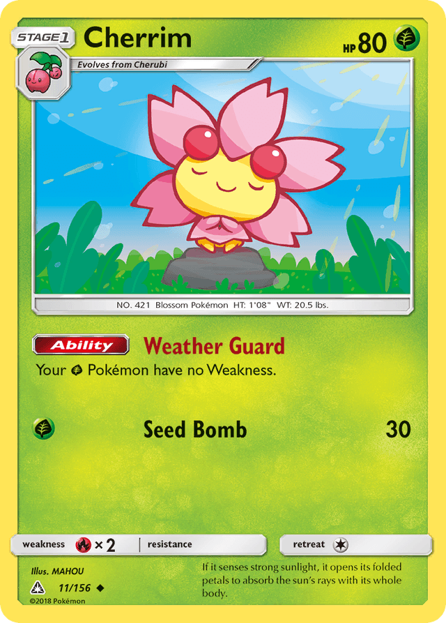 Carta Cherrim 11/156 do set Ultra Prism — Pokémon TCG | Bynx