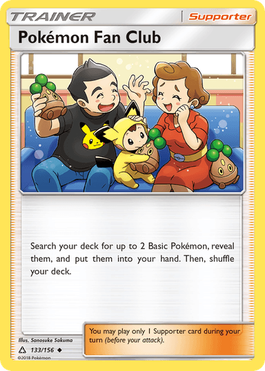 Carta Pokémon Fan Club 133/156 do set Ultra Prism — Pokémon TCG | Bynx