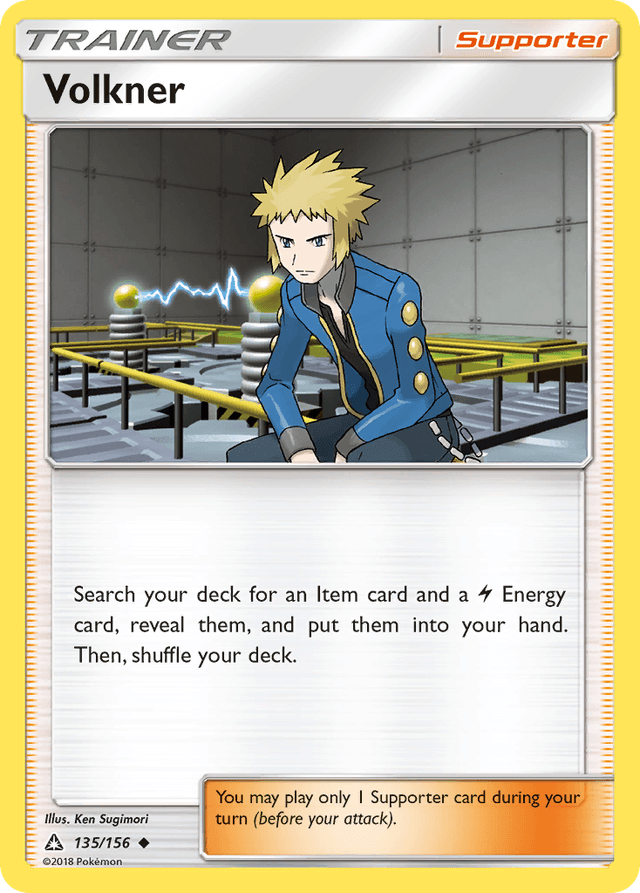 Carta Volkner 135/156 do set Ultra Prism — Pokémon TCG | Bynx