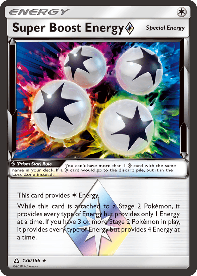 Carta Super Boost Energy ◇ 136/156 do set Ultra Prism — Pokémon TCG | Bynx