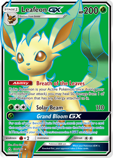 Carta Leafeon-GX 139/156 do set Ultra Prism — Pokémon TCG | Bynx