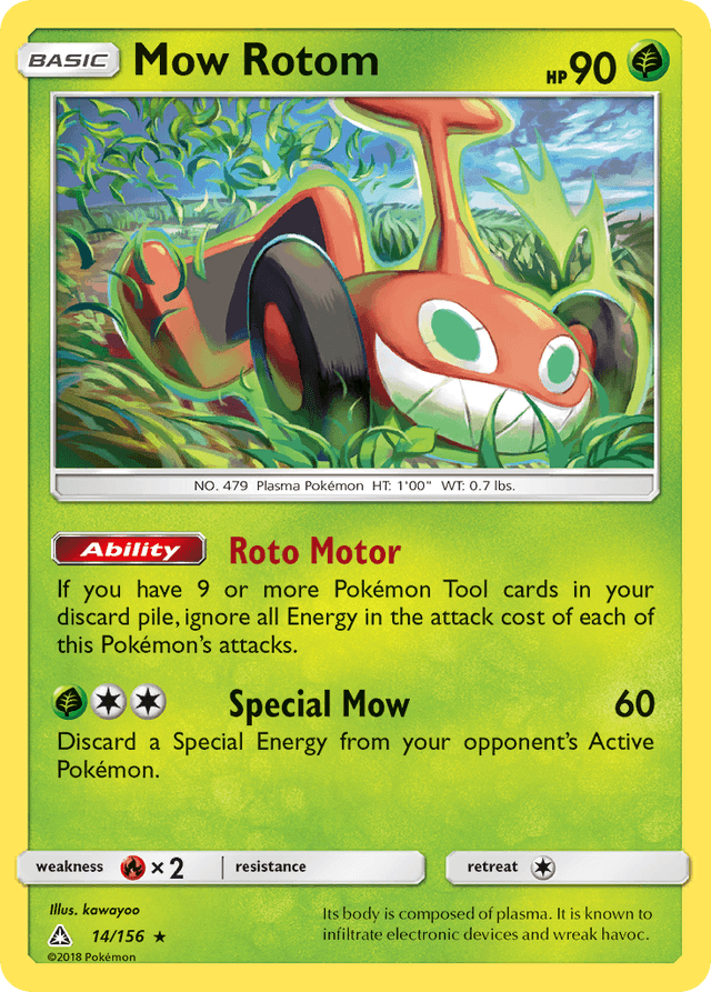 Carta Mow Rotom 14/156 do set Ultra Prism — Pokémon TCG | Bynx