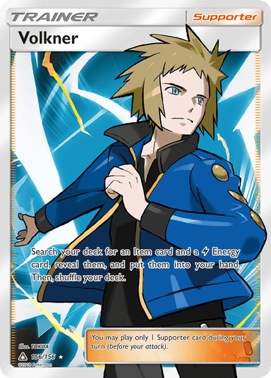 Carta Volkner 156/156 do set Ultra Prism — Pokémon TCG | Bynx