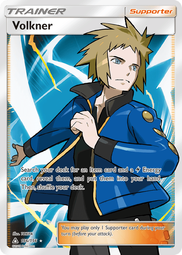 Carta Volkner 156/156 do set Ultra Prism — Pokémon TCG | Bynx
