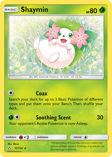 Carta Shaymin 15/156 do set Ultra Prism — Pokémon TCG | Bynx