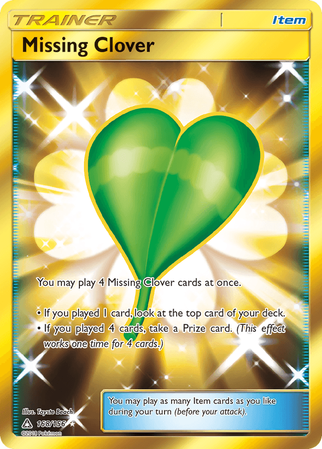Carta Missing Clover 168/156 do set Ultra Prism — Pokémon TCG | Bynx