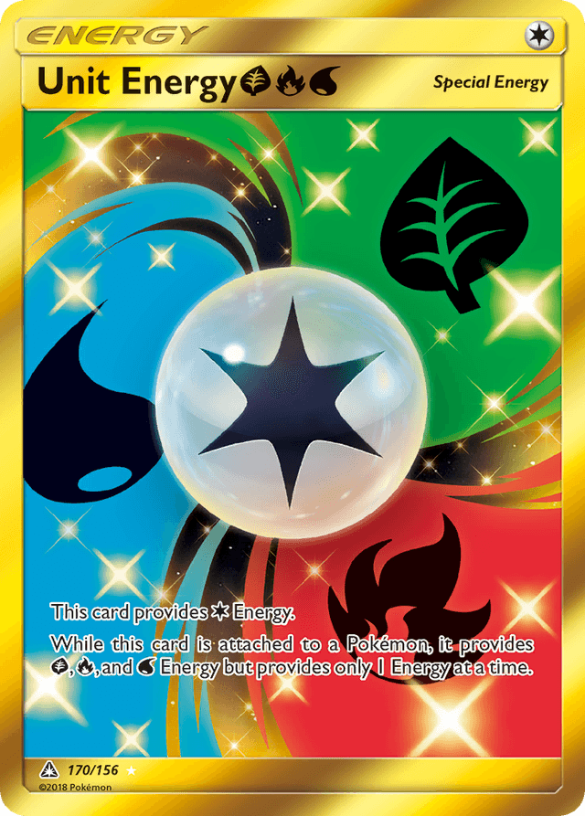 Carta Unit Energy GrassFireWater 170/156 do set Ultra Prism — Pokémon TCG | Bynx