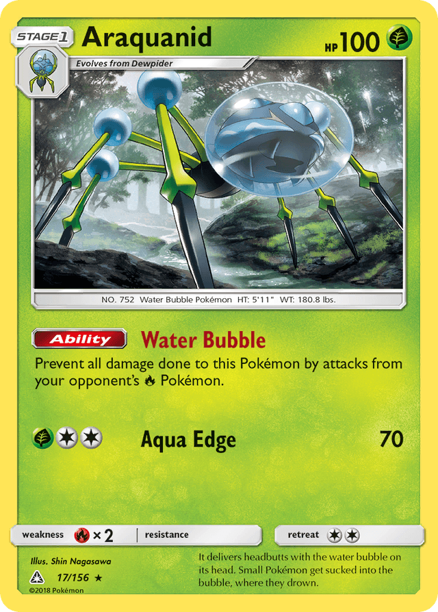 Carta Araquanid 17/156 do set Ultra Prism — Pokémon TCG | Bynx