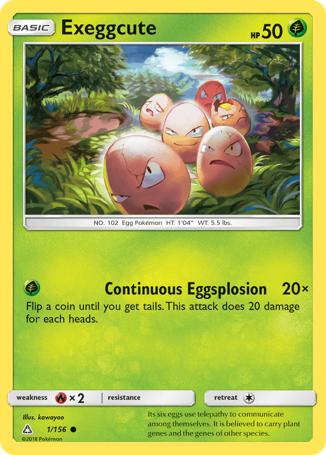 Carta Exeggcute 1/156 do set Ultra Prism — Pokémon TCG | Bynx
