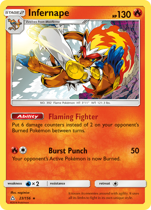 Carta Infernape 23/156 do set Ultra Prism — Pokémon TCG | Bynx