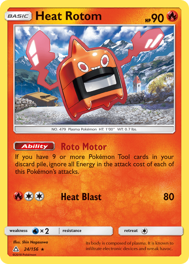 Carta Heat Rotom 24/156 do set Ultra Prism — Pokémon TCG | Bynx