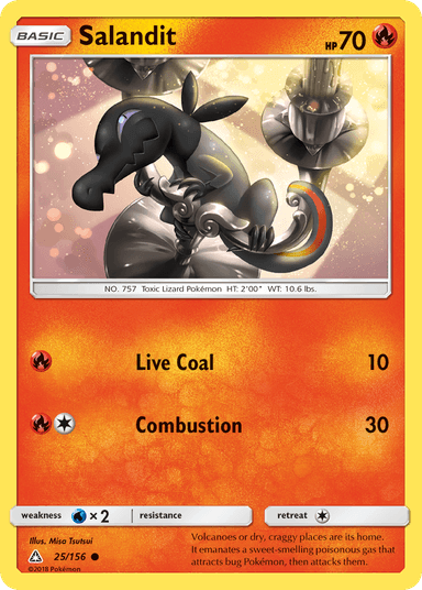Carta Salandit 25/156 do set Ultra Prism — Pokémon TCG | Bynx