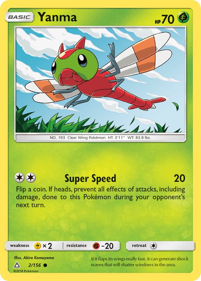 Carta Yanma 2/156 do set Ultra Prism — Pokémon TCG | Bynx
