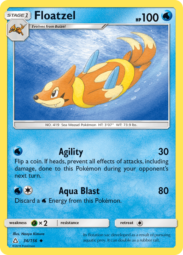 Carta Floatzel 36/156 do set Ultra Prism — Pokémon TCG | Bynx