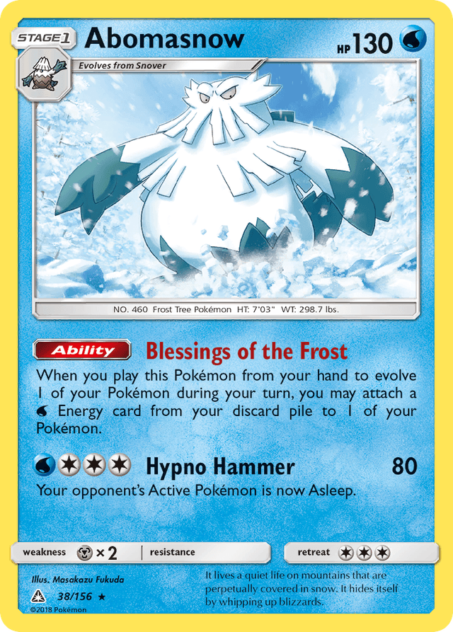 Carta Abomasnow 38/156 do set Ultra Prism — Pokémon TCG | Bynx