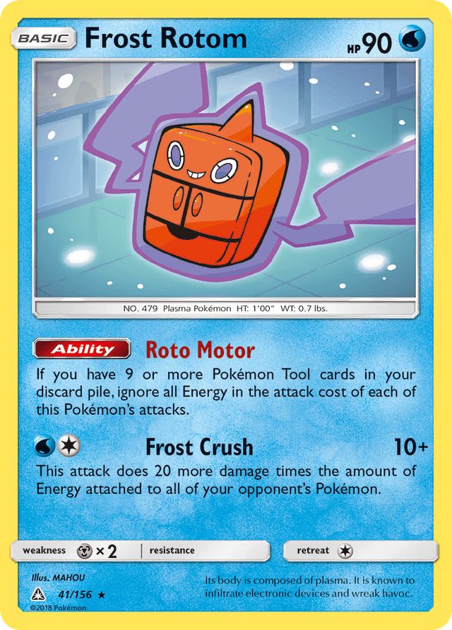 Carta Frost Rotom 41/156 do set Ultra Prism — Pokémon TCG | Bynx