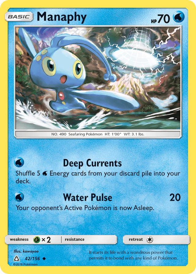 Carta Manaphy 42/156 do set Ultra Prism — Pokémon TCG | Bynx