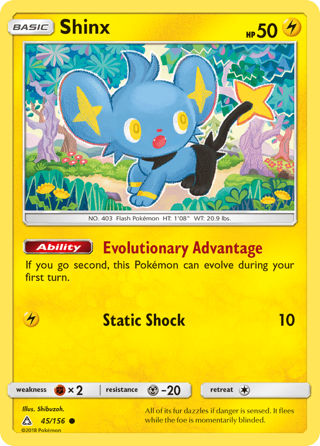 Carta Shinx 45/156 do set Ultra Prism — Pokémon TCG | Bynx